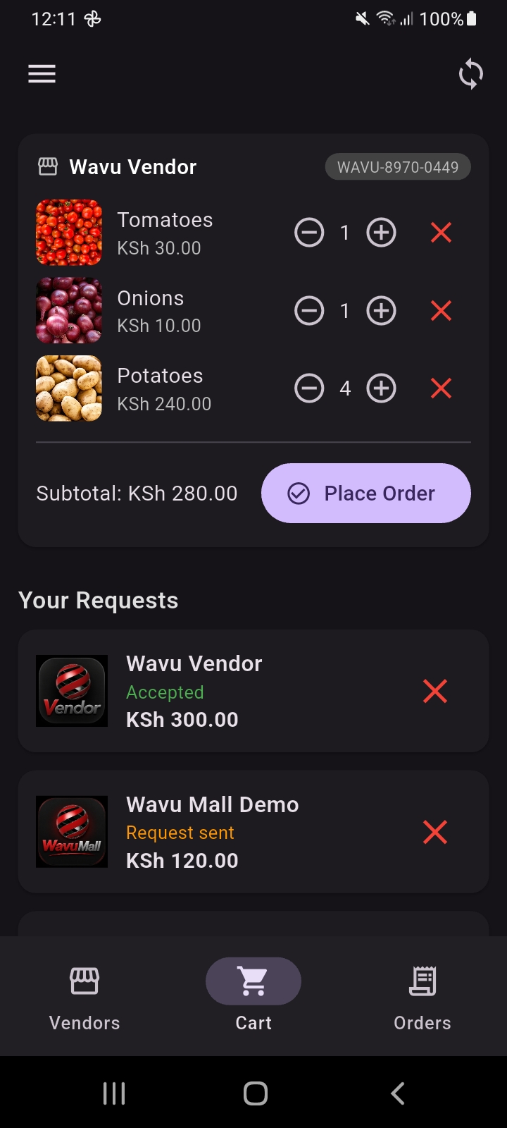 WavuMall Orders